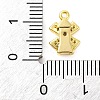 Brass Pave Clear Cubic Zirconia Charms KK-Z051-01G-02-3