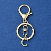 Alloy Initial Letter Charm Keychains KEYC-YW00006-03-1