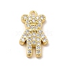 Rack Plating Brass Micro Pave Cubic Zirconia Pendants KK-P230-16G-1