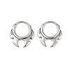 Fire Shaped 316 Surgical Stainless Steel Hoop Earrings LS-EJEW-G416-35P-4