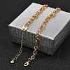 Brass Oval Link Chain Necklaces for Women NJEW-F329-01G-3