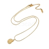 PVD Vacuum Plating 304 Stainless Conch Shell Shaped Pendant Round Snake Chain Necklaces X-NJEW-Z044-03G-2