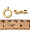 Brass Micro Pave Clear Cubic Zirconia Toggle Clasps KK-N254-70G-4