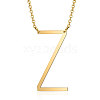 201 Stainless Steel Initial Pendants Necklaces NJEW-S069-JN004D-Z-1