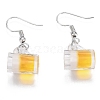 Resin Draft Beer Dangle Earring EJEW-N0030-01B-P-2