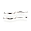 925 Sterling Silver Wavy Tube Beads STER-N016-123S-3