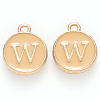 Golden Plated Alloy Enamel Charms X-ENAM-S118-06W-1