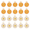 HOBBIESAY 60Pcs 2 Colors Alloy Enamel Pendants ENAM-HY0003-06-1