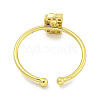 Rack Plating Brass Open Cuff Rings for Women RJEW-F162-02G-B-3