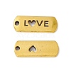 Tibetan Style Alloy Rectangle with Word Love Pendants TIBEP-Q043-069AG-RS-1