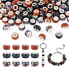 105Pcs 3 Colors Polymer Clay Rhinestone European Beads CPDL-TA0001-02-1