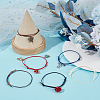 100Pcs 5 Colors Waxed Polyester Cord Bracelets Making BJEW-DR00002-4