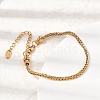 304 Stainless Steel Wheat Chains Bracelets for Women BJEW-A158-02H-G-3