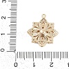 Brass Micro Pave Clear Cubic Zirconia European Dangle Charms Bails KK-Q026-13G-3