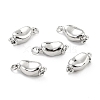 Anti-Tarnish Rhodium Plated 925 Sterling Silver Box Clasps STER-Z001-105A-S-1