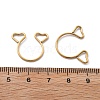 304 Stainless Steel Heart Clip on Nose Rings AJEW-A062-01B-G-4