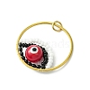 Glass Seed Beaded Evil Eye Pendants PALLOY-MZ00532-02-3