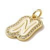 Brass Micro Pave Cubic Zirconia Pendants KK-K354-02G-N-2