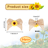 Linen Bowknot Ornament Accessories LS-DIY-WH0430-069-2