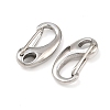 Tarnish Resistant Polished 304 Stainless Steel Keychain Clasp Findings X-STAS-R072-59A-1