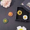 4Pcs 4 Colors Zinc Alloy Brooches JEWB-SZ0001-07-5