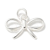 925 Sterling Sliver Bowknot Charms with Jump Rings and 925 Stamp STER-R002-01S-1