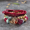 Bohemian Vintage Creative Glass Bead Bracelet PW-WG4D881-02-1