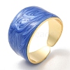 Enamel Plain Band Open Cuff Rings RJEW-E069-01G-08-1