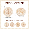 4Pcs 4 Styles Round Pine Bracelet Design Boards AJEW-BC0008-34-2