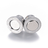 304 Stainless Steel Magnetic Clasps with Glue-in Ends X-STAS-G203-08P-3