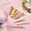 8Pcs 4 Colors Polyester Alligator Hair Clips PHAR-TADJ0001-02-6