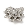 Rack Plating Brass Cubic Zirconia Pendants KK-M267-01P-2