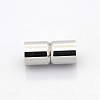 Tarnish Resistant Column 304 Stainless Steel Magnetic Clasps with Glue-in Ends STAS-N041-03-1