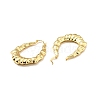 Rack Plating Brass Bamboo Hoop Earrings for Women EJEW-G288-34G-2