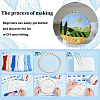 Mountain Scenery Hanging Painting Needle Felting Kit for Beginners DIY-WH0568-20-8