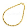 304 Stainless Steel Wheat Chain Bracelet Making STAS-A028-B006G-1