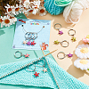 10Pcs Starfish Synthetic Turquoise Pendant Stitch Markers HJEW-NB00040-5