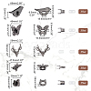   5 Style Bird/Butterfly/Cat Alloy Bag Twist Lock Clasps FIND-PH0017-37-2
