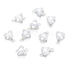 Brass Clear Cubic Zirconia Links ZIRC-G170-08-2