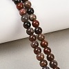 Natural Petrified Wood Round Bead Strands G-F266-08-6mm-7
