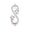 Brass Micro Pave Cubic Zirconia Links KK-O109-02P-1