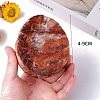 Flat Round Natural Petrified Wood Cup Mat PW-WGC91E4-01-2