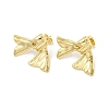 Bowknot Rack Plated Brass Stud Earrings for Women EJEW-Z051-07G-1