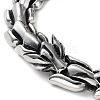 Non-Tarnish 304 Stainless Steel Viking Dragon Link Chain Bracelets for Men BJEW-D031-09P-2