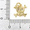 Brass Micro Pave Clear Cubic Zirconia Pendants KK-L231-10G-3