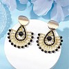 Teardrop Brass Stud Earrings EJEW-MZ00378-1