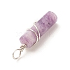 Natural Lepidolite Pendants PALLOY-JF01575-10-5