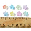 120Pcs 8 Colors UV Plating Iridescent Acrylic Bead Caps OACR-FS0001-64-8