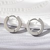 Tarnish Resistant 202 Stainless Steel Huggie Hoop Earrings LS-EJEW-O087-09A-P-1
