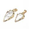 Natural Quartz Crystal Pendants G-Q490-A01-2